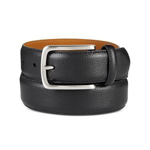 CLUBROOM Mens Black Pebble-Grain Faux Leather Casual Belt 32